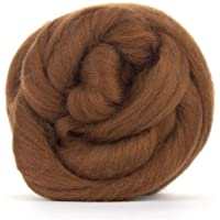 Lana de merino marrón medio-Tops – 50 gm. Ideal para mojado-de fieltro para fieltro de aguja- y proyectos de hilado.
